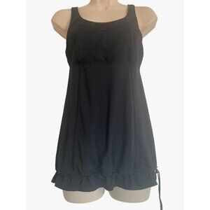 Lululemon Bra Tank Fitness Top Size 6 Relaxed Fit  Black Fullback Toggle Hips